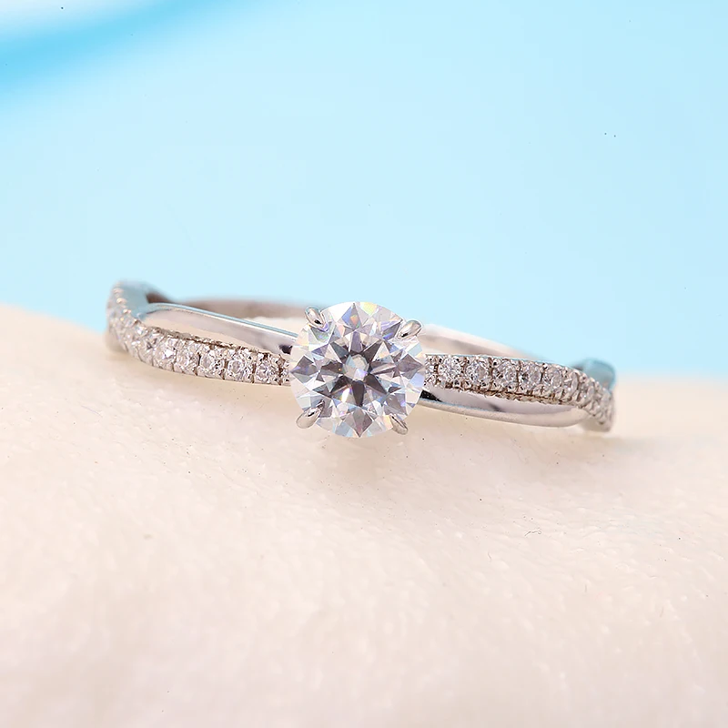 0.5CT CVD Lab Diamond Engagement Ring 1