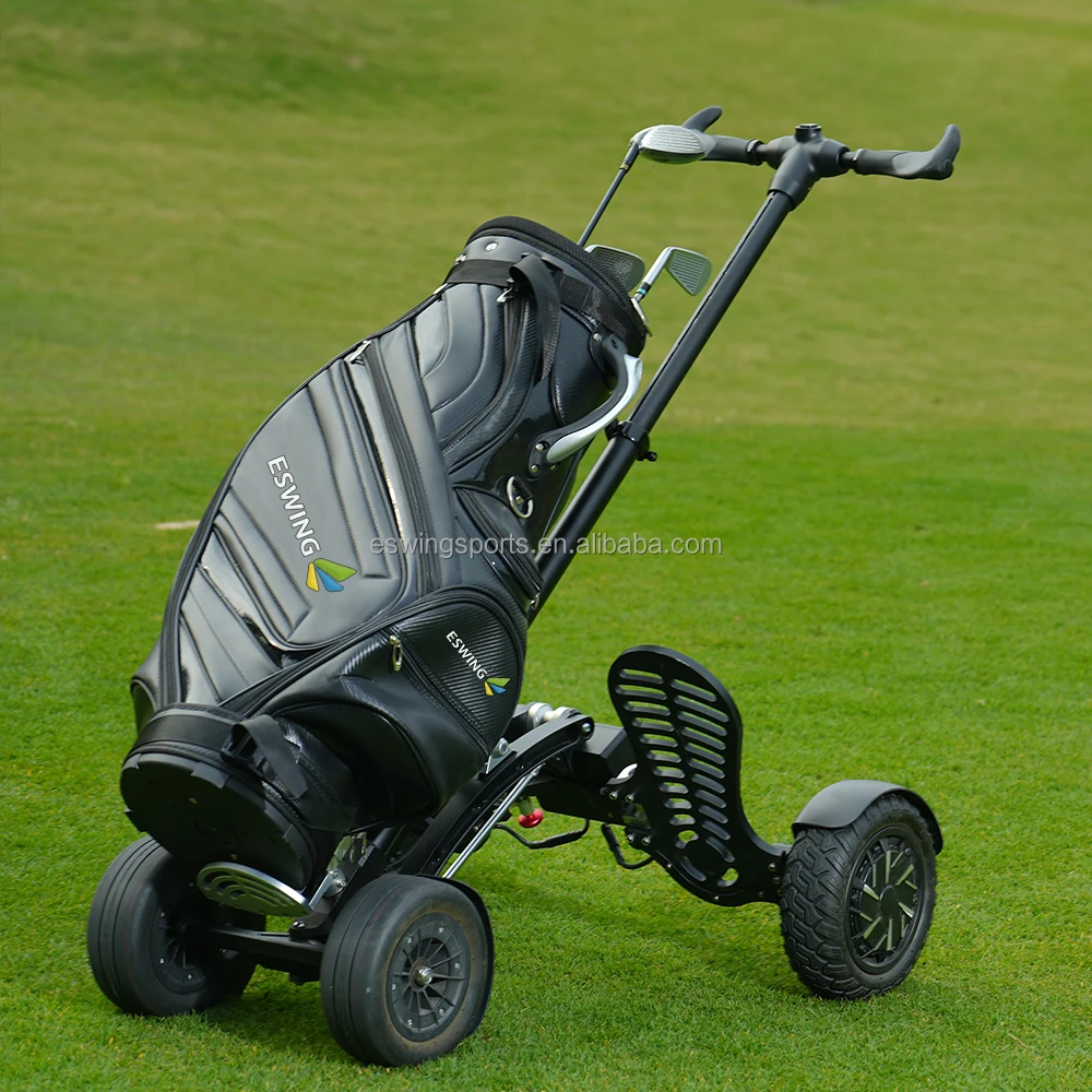Golf Trolley Four Wheel 10 Inch Folding Light Weight 1600W Electric Golf Scooter for Sale
