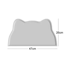 Waterproof Non - Slip Silicone Pet Feeding Mat - Easy to Clean Placemat (GRAY)