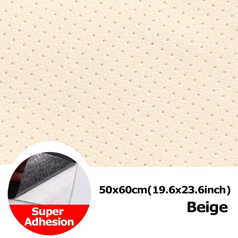 Self-Adhesive Leather Repair Patch - 50x60cm Perforated Leather Patch For Furniture & Car Seats