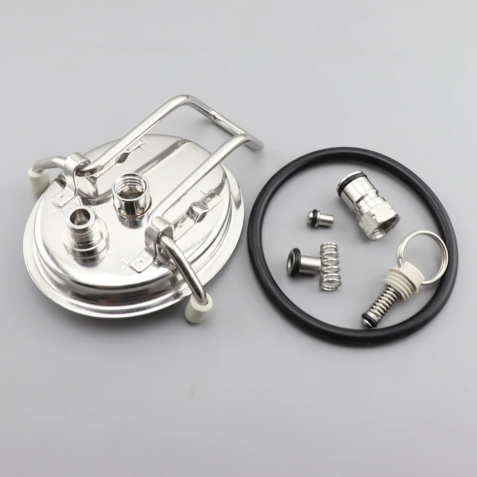 自作ビールコーネリアスタイプコーニーケグ蓋 0-90PSI ゲージ