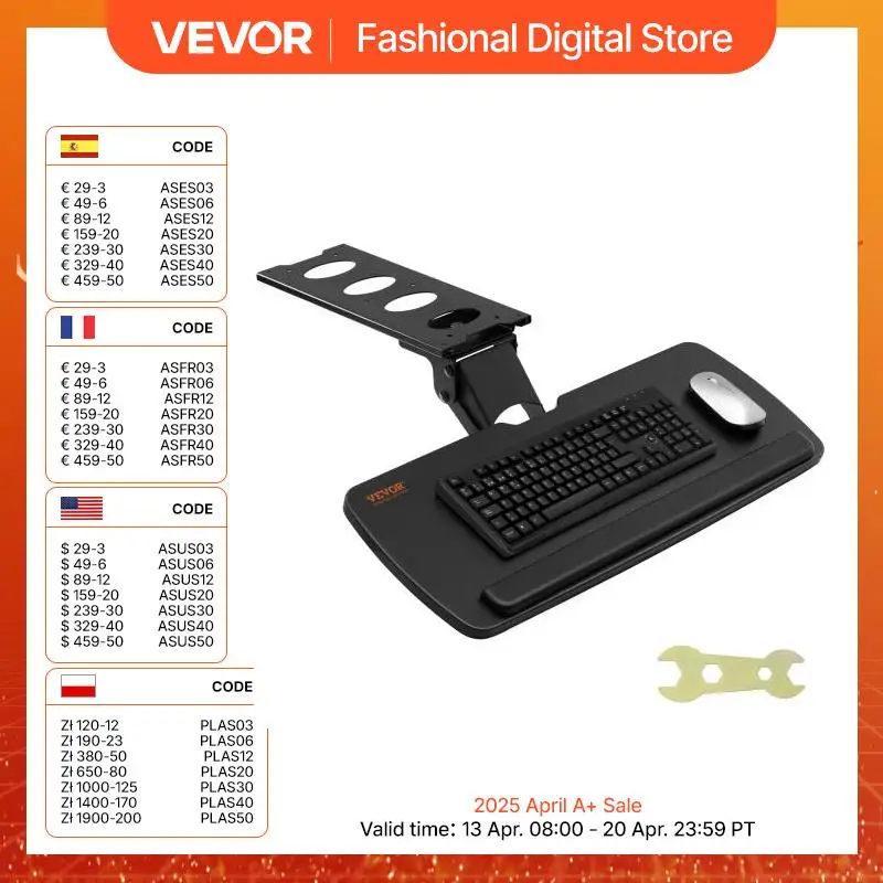Adjustable Ergonomic Keyboard Tray for Home Office