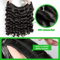 GOWIK Bundles de Cheveux Humains Ondulés (Loose Body Wave) 30 32 34 34 Pouces, 100% Cheveux Vierges Brésiliens Non Traités, 3/4 Bundles de Cheveux Ondulés Profonds (Loose Deep Wave), Extensions de Cheveux Humains 7