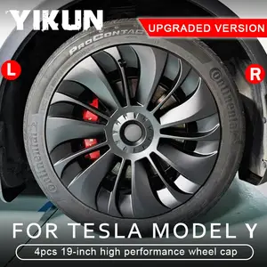 Set van 4 Uberturbine 18 inch wielsierstukken voor Tesla Model 3 2017-2023