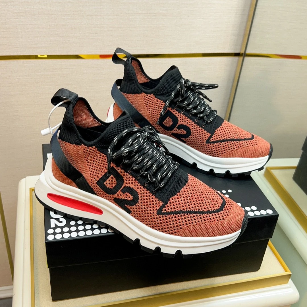 

Original Real Photo Dsq2 Brand Summer Air mesh Men Casual D2 Casual Sports knitted Sneaker Shoes