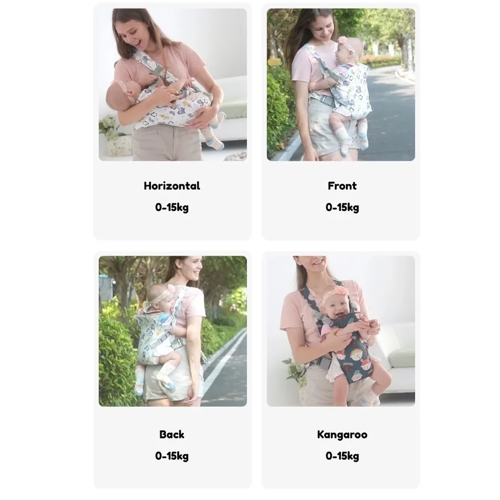 0-36 Months Baby Carrier Backpack Multi Functional Adjustable Comfort For Newborn Infant Kangaroo Bag Easy To Wear Sling Wrap - Image 2