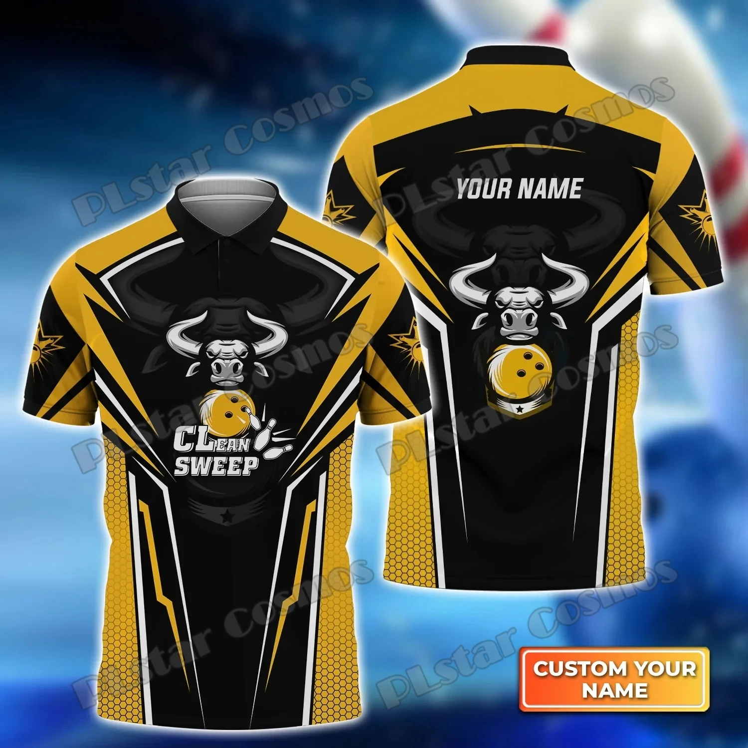 Bowling Sport Team personal isierte Name 3d gedruckt Herren Polos hirt Sommer Straße Kurzarm Shirt Geschenk für Bowling Liebhaber wk37 – Detail 10