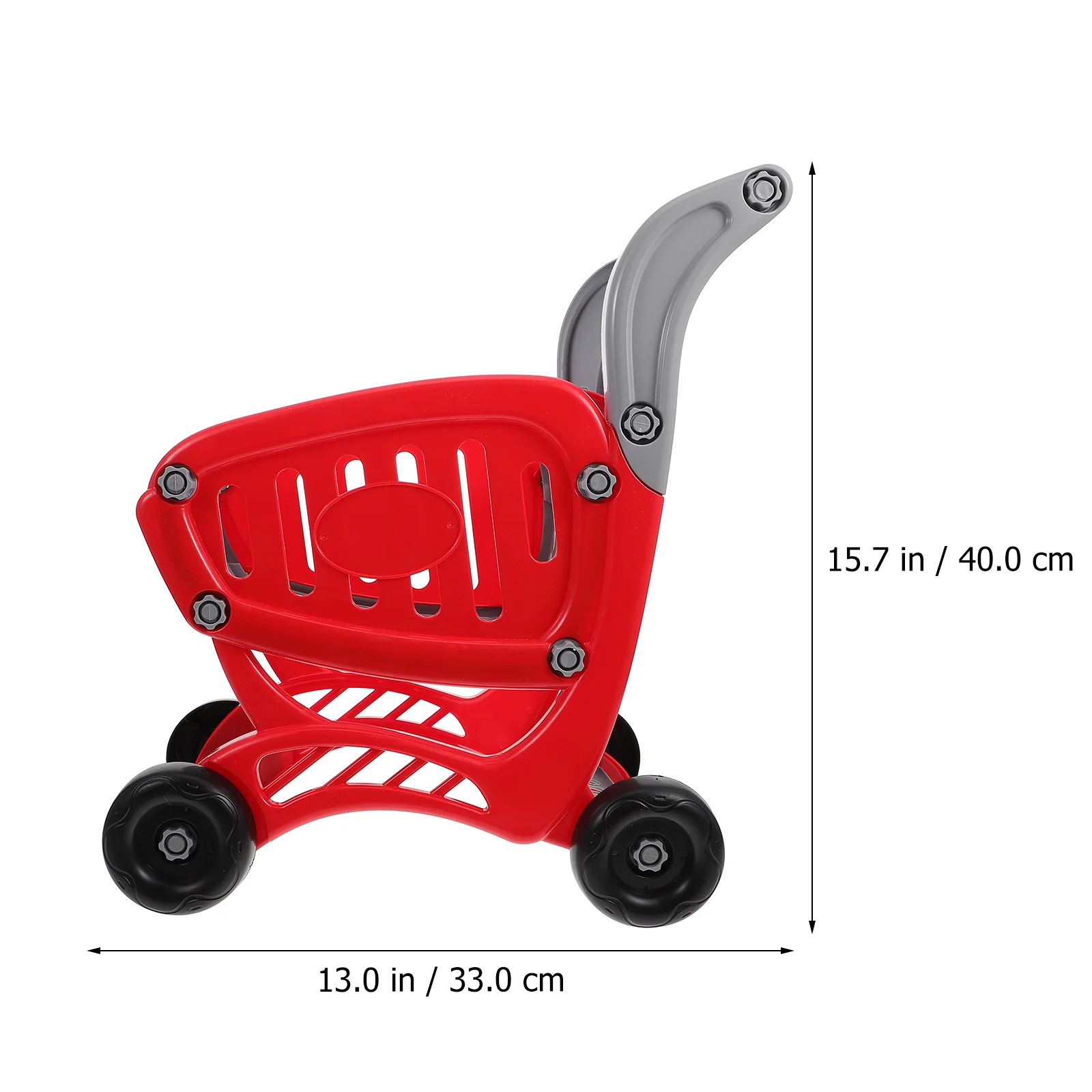 Simulation Basket Toy Toy for Toddlers Kids Role-playing Cart Simulated Shopping Trolley Abs Pretend Child Early Educational Toy 4