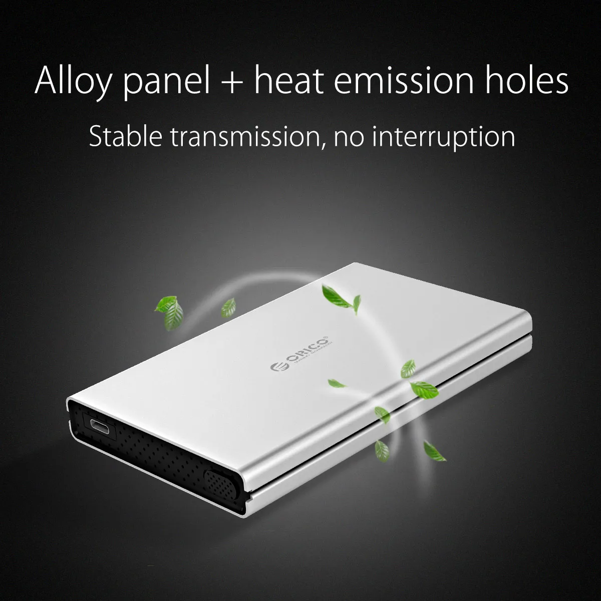 External Hard Drive Enclosure ORICO 2.5 Inch HDD SATA to USB3.0 5Gbps & 6Gbps Aluminum with Free Protection Bag