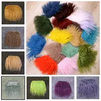 Extensions de cheveux bouclés en laine de mouton, fourrure de mongolie mignonne, Texture bouclée, rangée de cheveux, perruques SD Blyth durables, poupées BJD 5