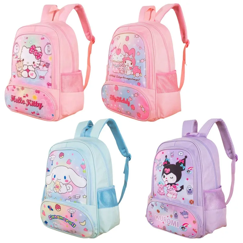 

Sanrios Cute Large Capacity Portable Backpack Anime My Melody Cinnamoroll Kuromi Hellokittys Kawaii Student Schoolbag Kids Gift