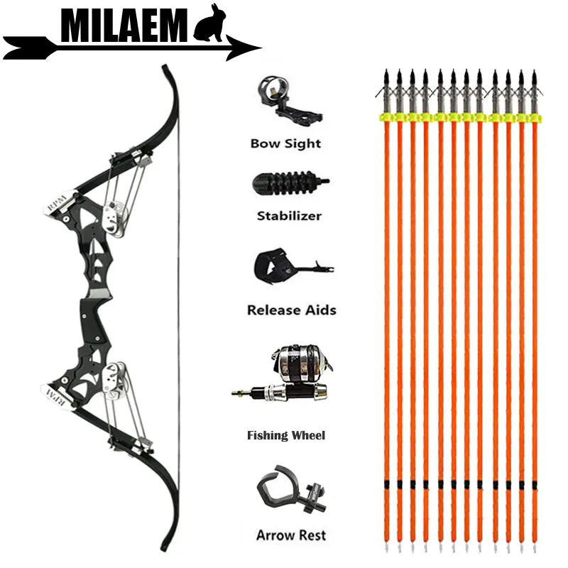 3055lbs Archery Compound Bow Hunting Fish Bowfishing Hunting Bow