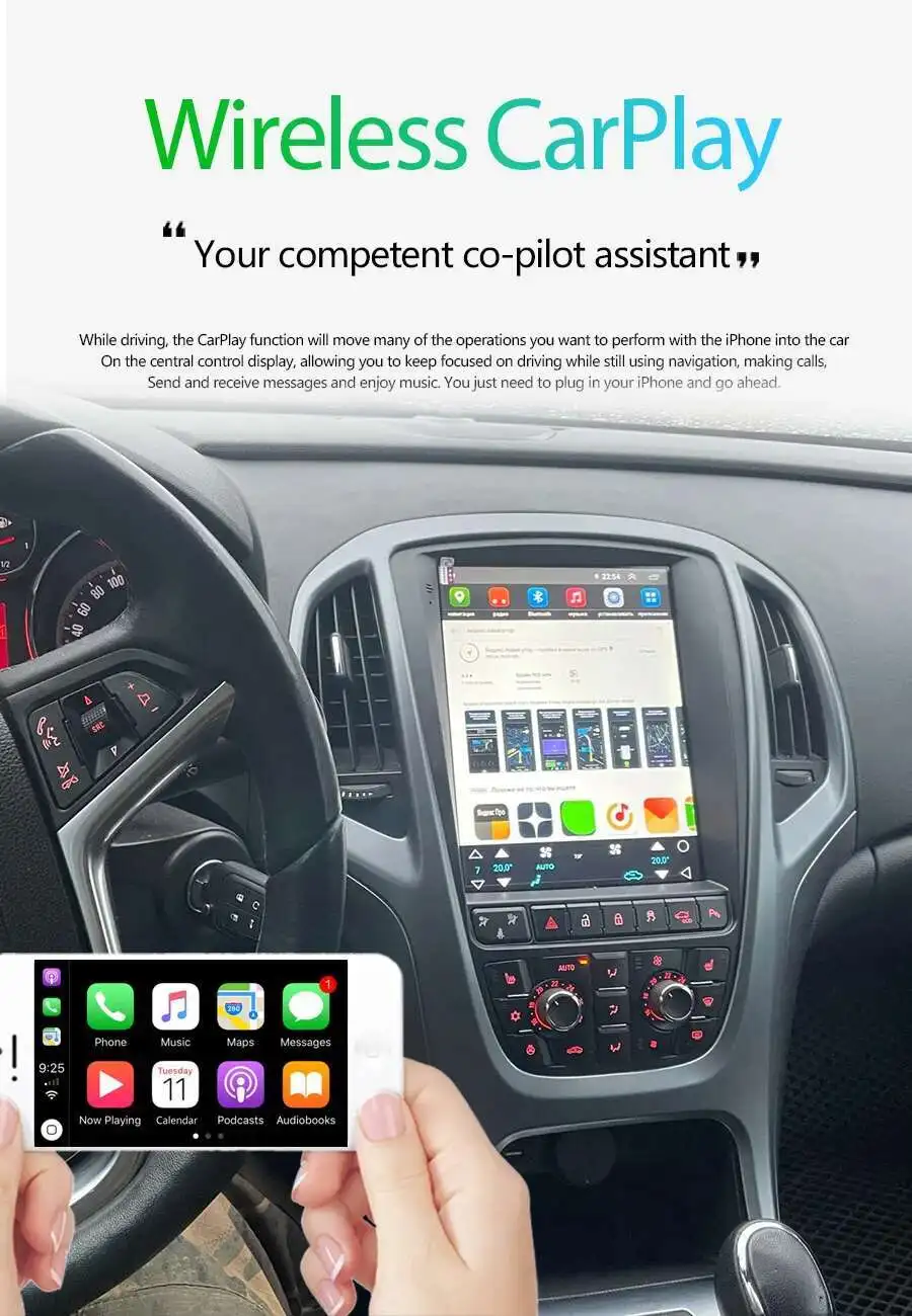 10.4" Tesla Screen Android 14 Car Radio For Buick Excelle For Opel Astra J Gtc 2