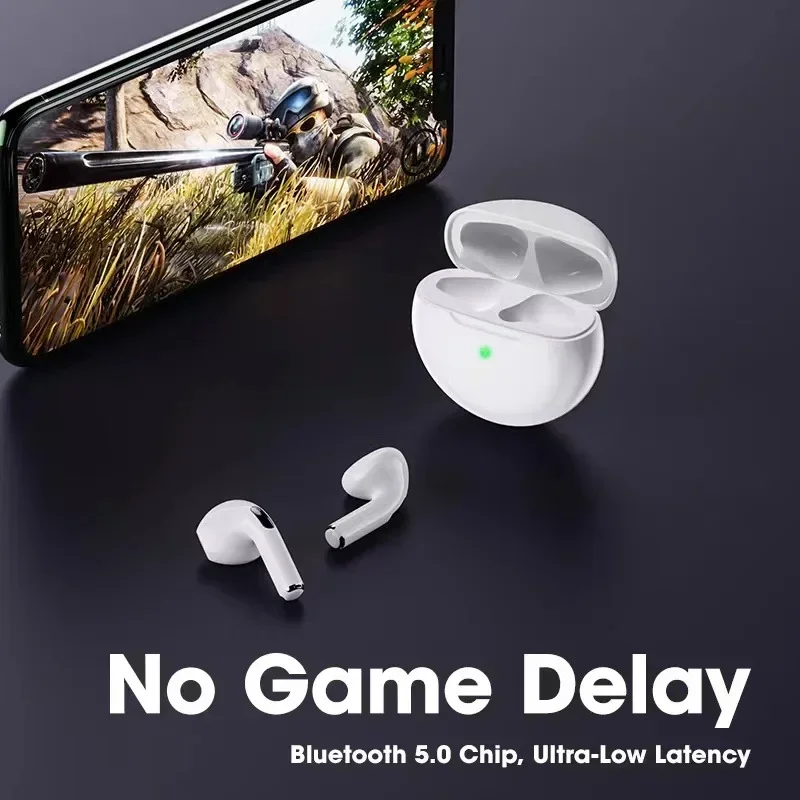 NEW  Pro 6 TWS Wireless Headphones with Mic Fone Bluetooth Earphones Sport Running Headset for Apple iPhone Xiaomi Pro6 Earbuds 2