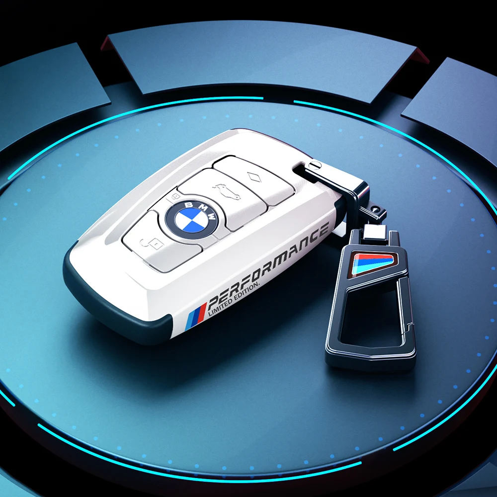 Car Stickers Car Accessories Car Key Chain ABS Racing stickers Car Remote Key Case Cover For BMW 520 525 f30 f10 F18 F22 F01 F06 118i 320i 1 3 5 Series M3 M4 M5 Key Chain