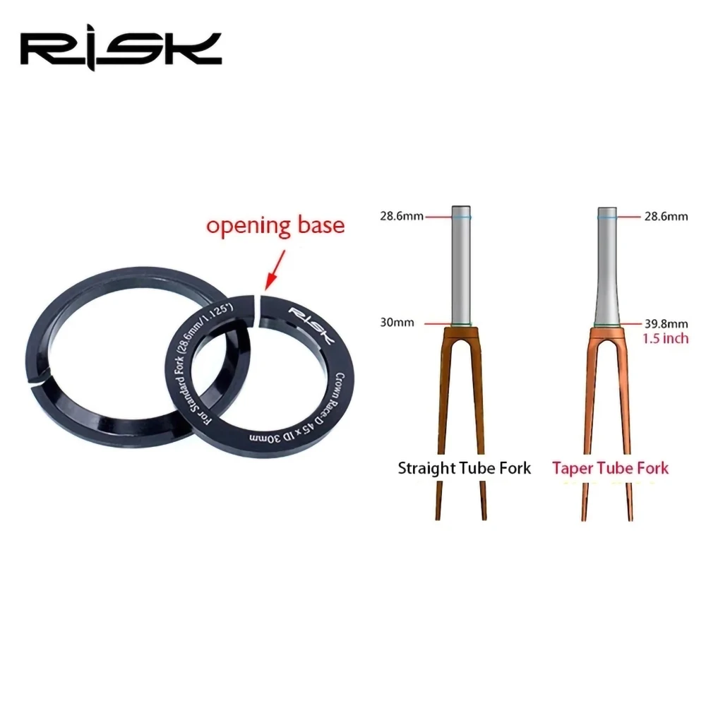 RISK DH-44F Mountain Road Bicycle External Headset For 44mm With 28.6mm Straight Fork or 1.5 Taper Pipe Fork Bicycle Accessories