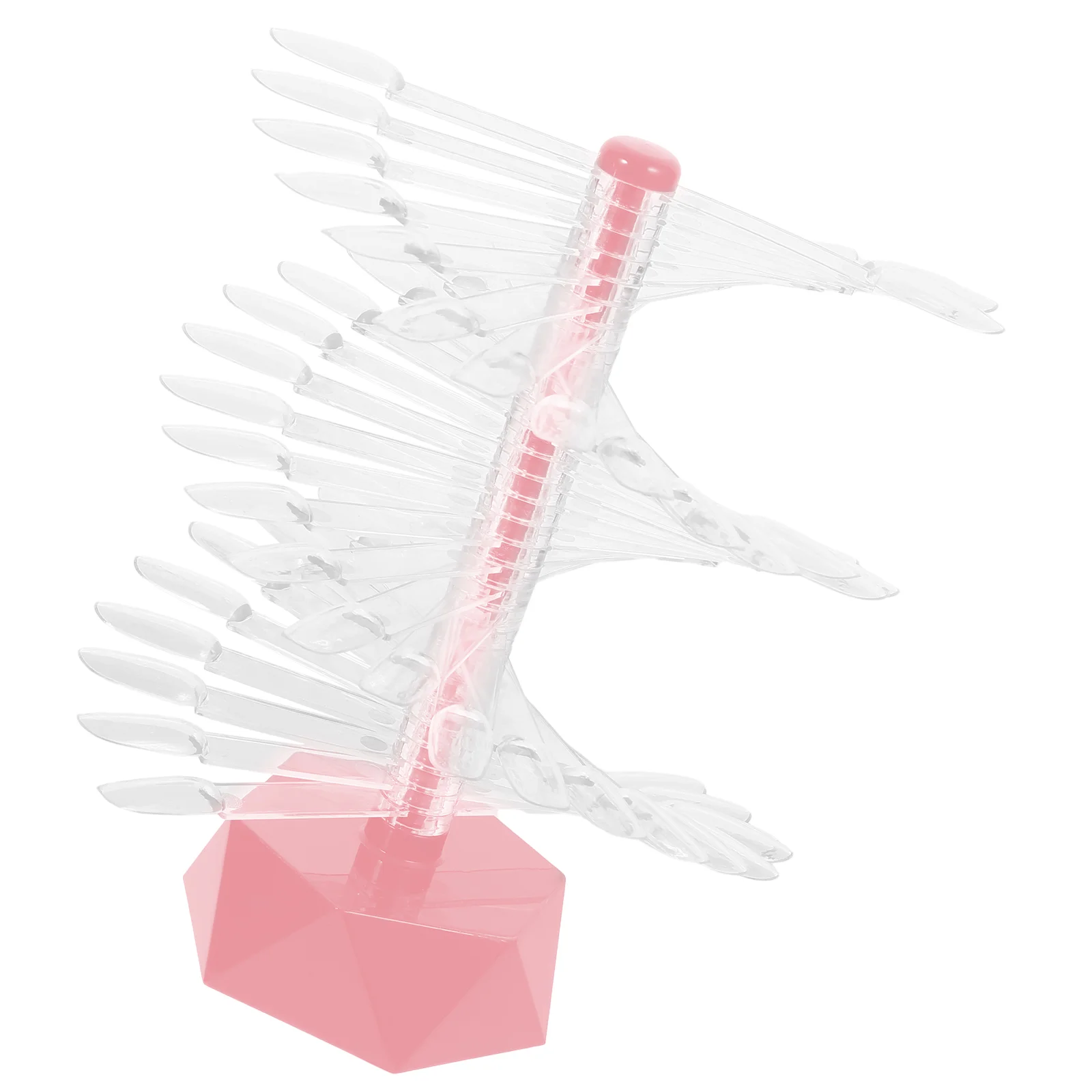 

Clear Nail Sample Stick Manicure Nail Practice Stand Spiral Nails Tips Display Holder