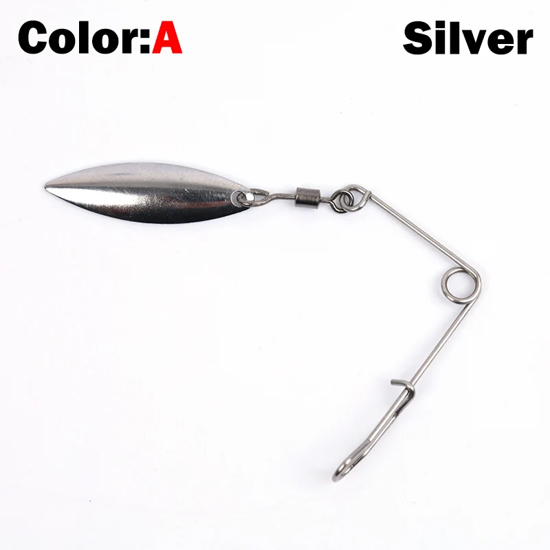 OUTKIT 10 Stück 1,2 g Spinner Angelköder Köder Löffel Swisher Buzzbait Bass Draht Köder Popper Vib Spinnerbait Köder Tackle Barb Pesca – Detail 10
