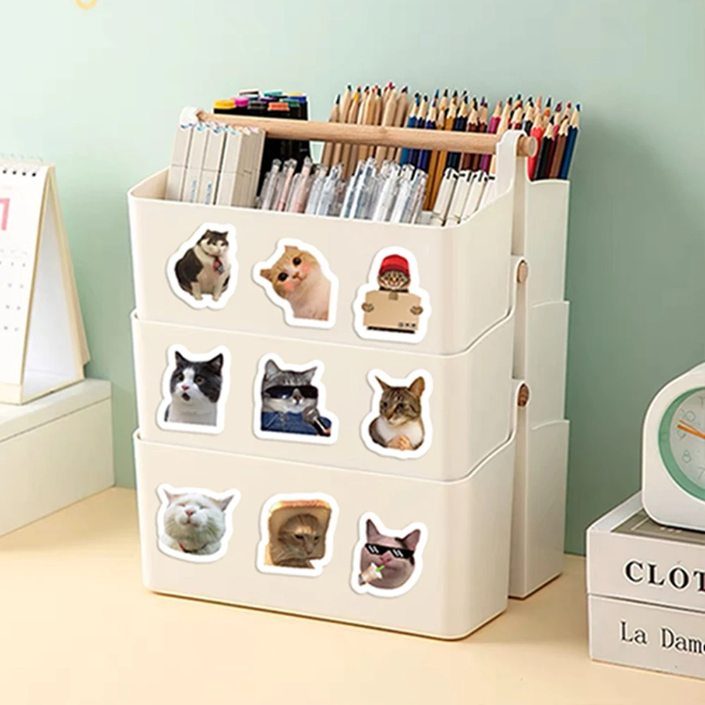 500pcs/roll Funny Cats MEME Cartoon Graffiti Stickers DIY Phone Guitar Laptop Notebook Suitcase Waterproof Sticker Kids Toy