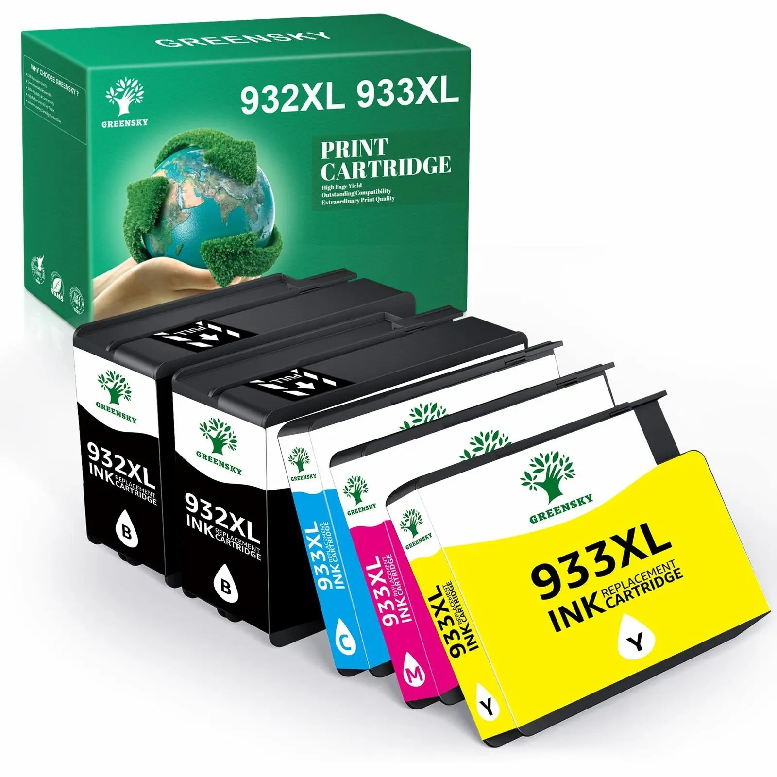 Cartuccia D'Inchiostro 5X Premium 932 Xl 933 Xl Per Hp Officejet 7612 6700 7110 7610