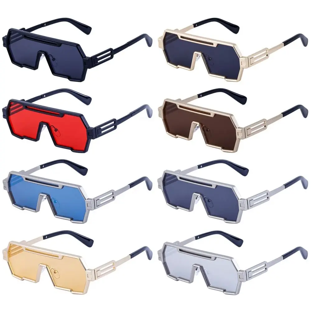 

Metal Steampunk Sunglasses Trendy Big Frame UV400 Protection Irregular Square Sun Glasses Punk Shades for Men