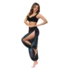 Women Harem Yoga Pants Side Slit Sport Workout High Slit Harem Pants Hippie Boho Trousers 2