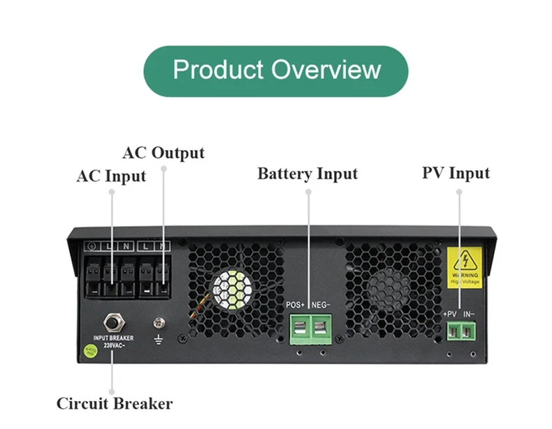 5.5KW Hybrid Off-Grid Solar Inverter 220V MPPT Includes DC/AC Char Controller Sy