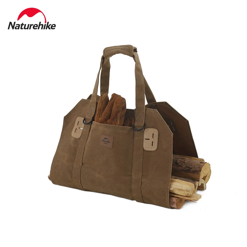 

Naturehike Supersized Canvas Firewood Carrier Log Carrying Bag Wood Carrier for Firewood Log Carrier Fireplace Tote Storage Bag
