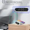 Wireless Charging Station Versatile 3-in-1 Wireless Charger Fast 15w Charging Digital Alarm Clock Temperature for Devices 4