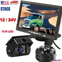 7" TFT LCD Monitor 4Pin 18 IR LEDs Night Vision Backup Parking Rear View CCD Camera System12-24V For RV Truck Trailer - Image 5