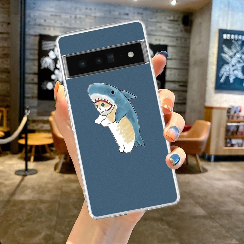 Adorable Cat-Themed Shockproof Transparent Silicone Phone Case Cover