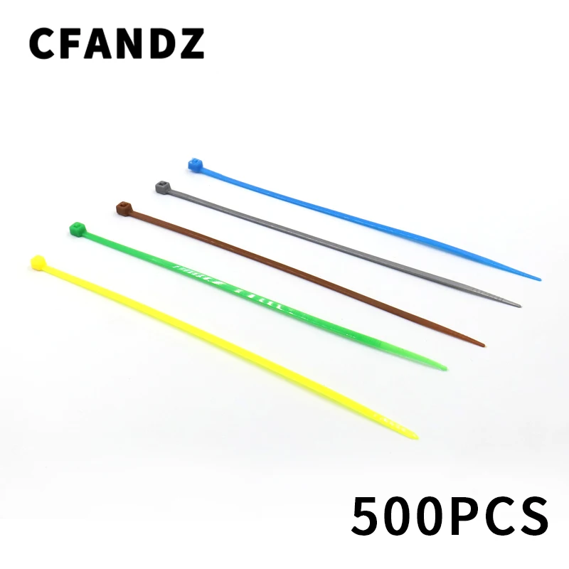 

500PCS 3/4/5 Series Self-Lock Cable Ties Plastic Nylon Cable Ties Fasten Loop Cable Organizer Nine Colors Binding Belt
