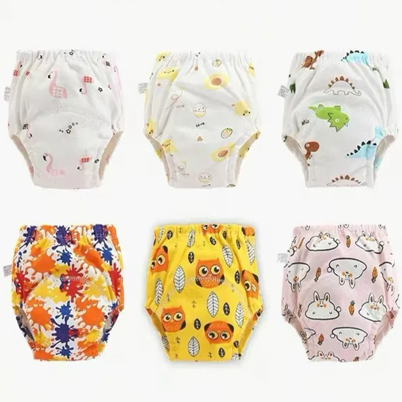4pc Baby Cotton Training Pants Reusable Waterproof Diapers