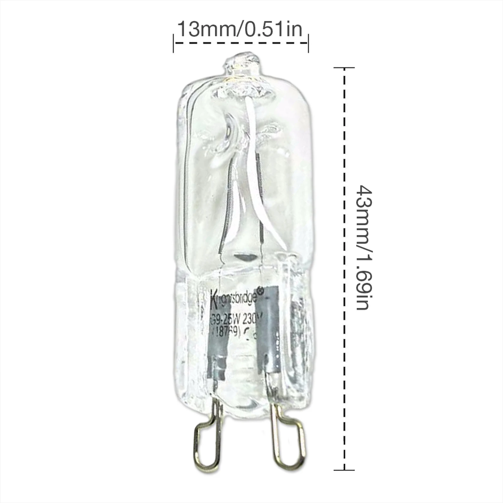 thumbnail image 5 of Lámpara halógena G9 de 40 W para horno, resistente a altas temperaturas, duradera, para refrigeradores, hornos y ventiladores, 5 of 5