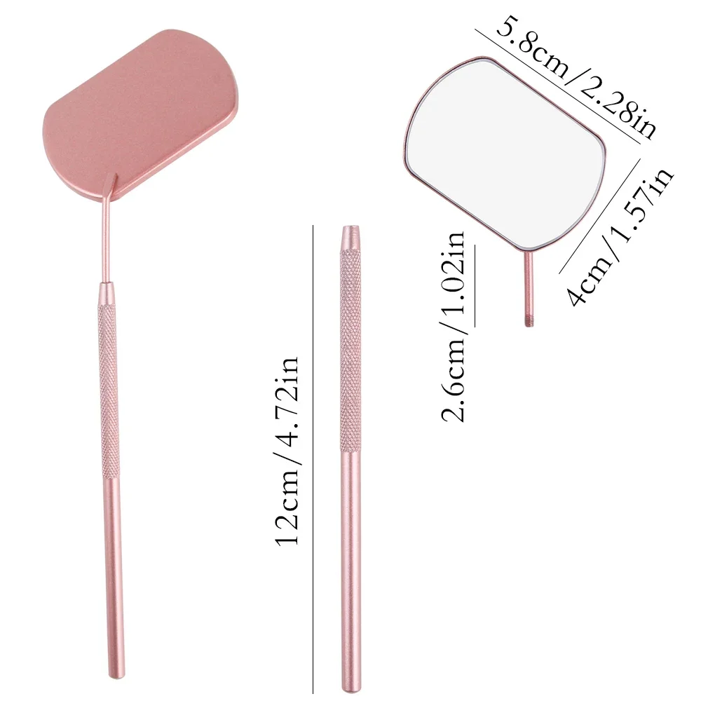 Mirror Large Checking False Eyelash Eyelash Stainless Steel Magnifying Makeup Mirror Dental Mouth Mirror Lash Extension Supplies