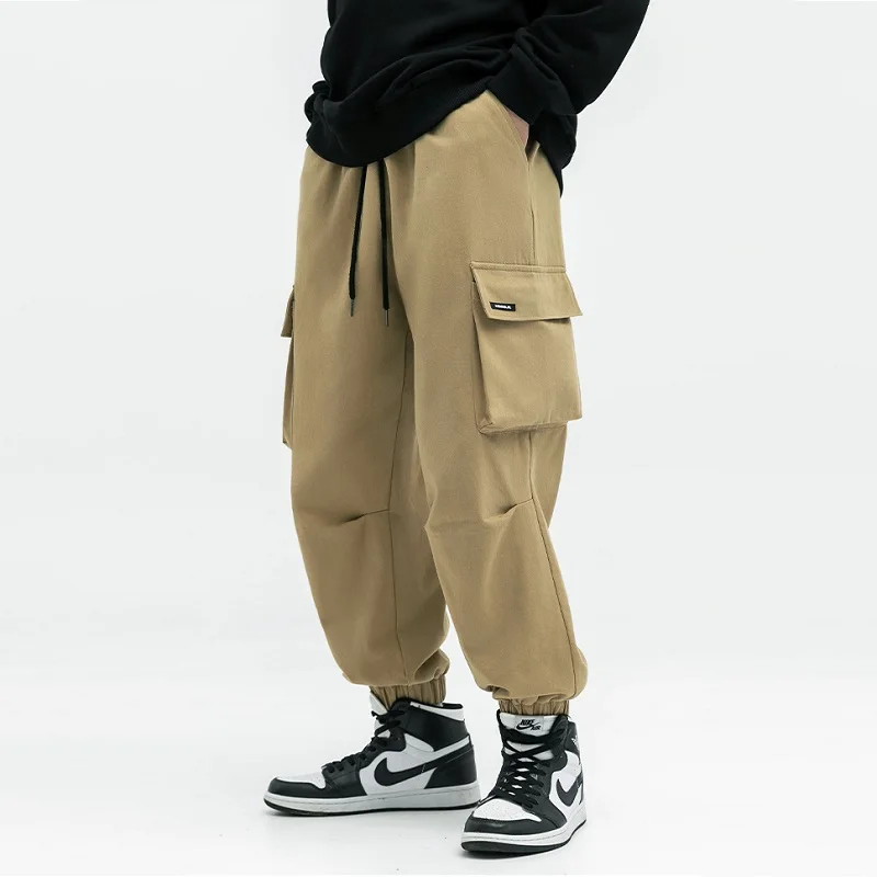 

Japanese Fashion Big Pocket Loose Cargo Pants Men 2022 Spring and Summer New All-match Casual Baggy Pants Streetwear Men
