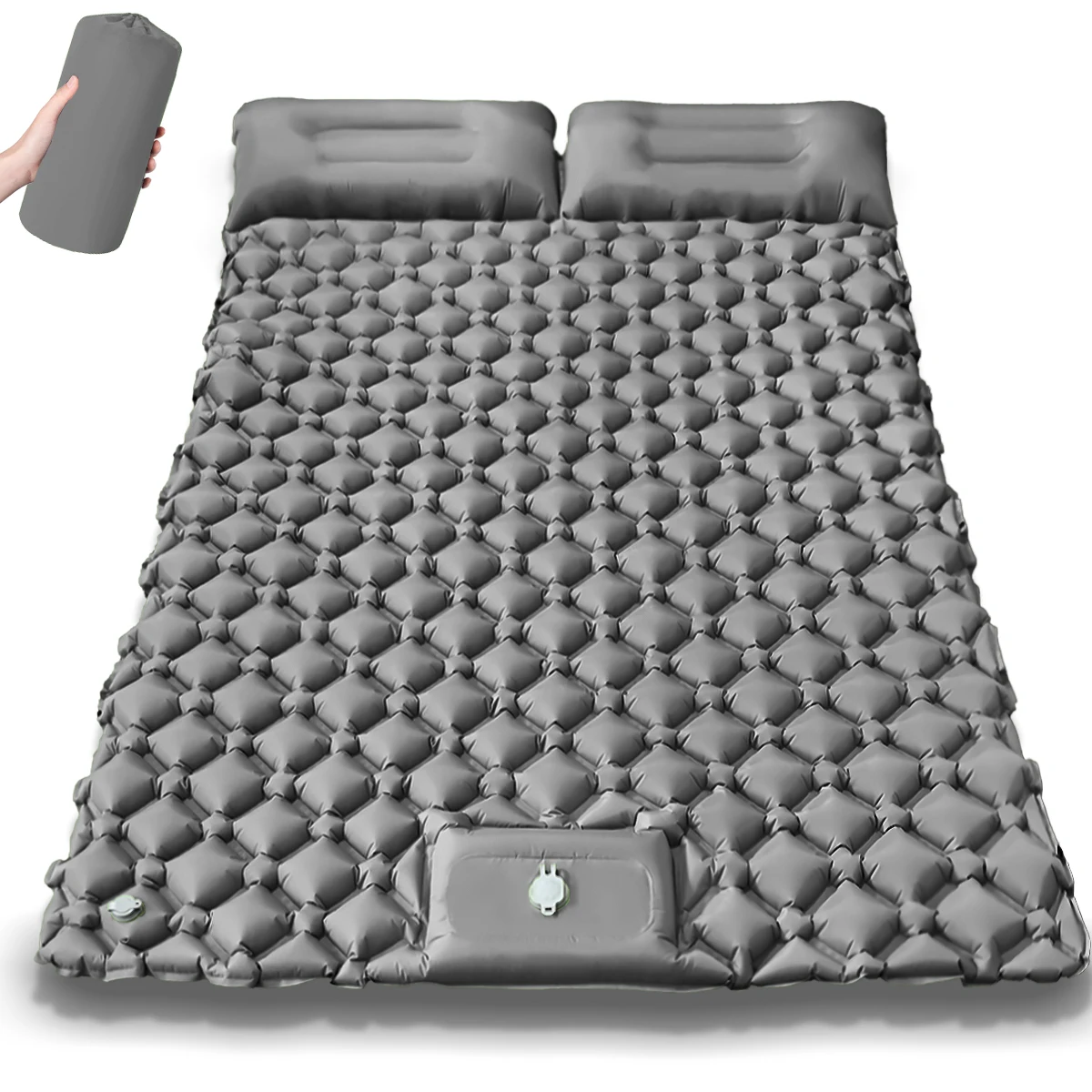 Outdoor Camping Double Inflatable Mattress Extra Wide Sleeping Pad Ultralight Folding Bed Sleeping Mat Car Travel Mat 2