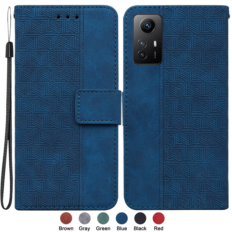 

Note12s Capa for Xiaomi Redmi Note 12S Case on Redmi Note 12S 2303CRA44A Cases Magnetic Geometric Textile Wallet Flip Book Cover