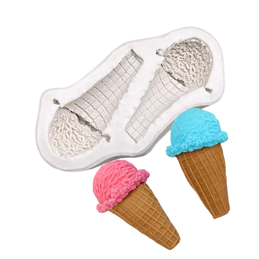 

Ice Cream Cone Silicone Mold Sugarcraft Chocolate Cupcake Baking Mold Resin Fondant Cake Decorating Tools