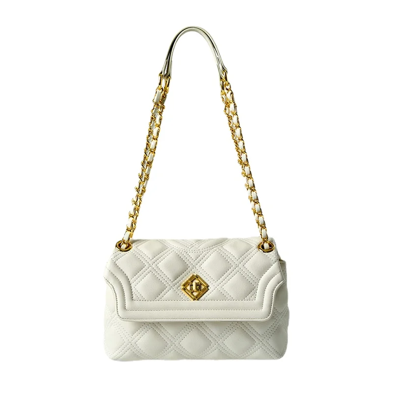 

Новая модная женская сумка на цепочке 2023, дизайнерская Роскошная дамская сумка-мессенджер из натуральной кожи, женская маленькая квадратная сумка на плечо