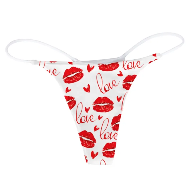Red Lip Women's Thong Seamless G-string Underwear For Women Panties Low-rise Cotton Thongs Sexy Lingerie Briefs Bikini G String 6