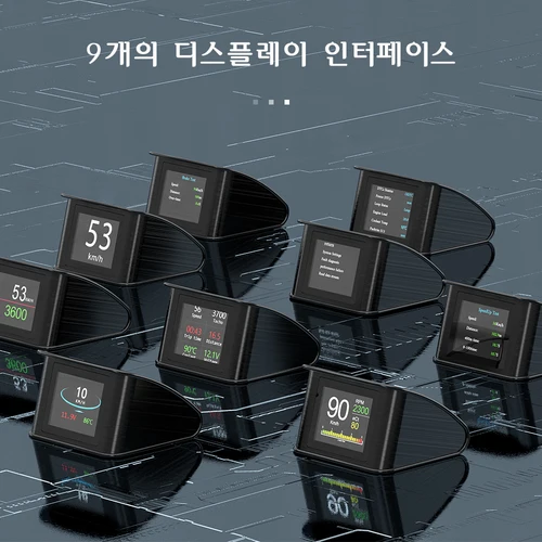 OBDHUD P10 자동차 OBD2 헤드업 디스플레이 HUD 온보드 컴퓨터 디지털 속도계, 연료 소비 자동 전자 액세서리 3