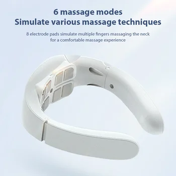 Neck Physical Therapy Massager 15 Gears 6 Modes Cervical Therapy Massage Stimulator USB Charging Vibration Pulse for Home Office 3