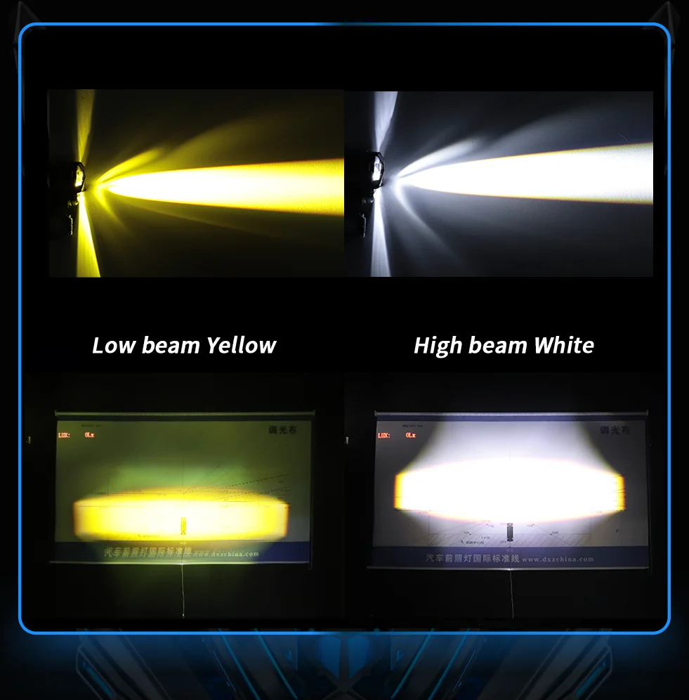 Motorcycle Headlight Fog Lights Led Auxiliary Driving Lamp Dual Color For BMW R
