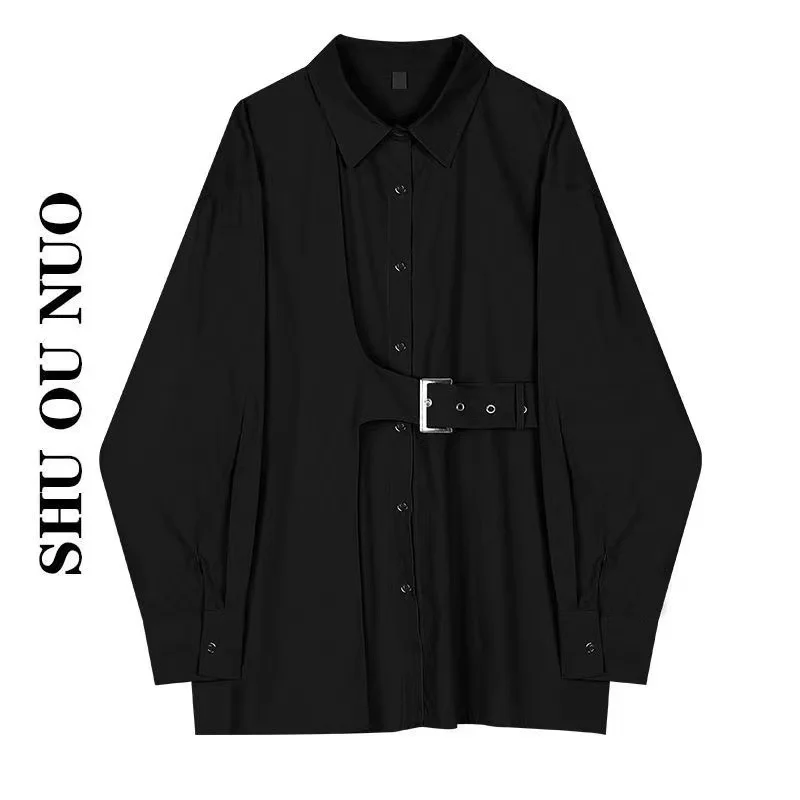 

Fashion Large Big Add Plus Size Women Shirt Blouse Mid-Length Oversize Shirt Clothing Loose Long Sleeve Female Korean Blouses