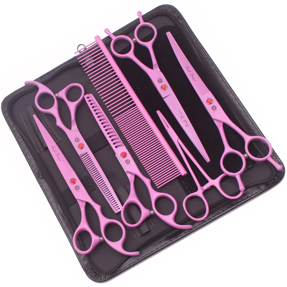 Dog Grooming Scissors Purple Dragon Stainless Straight Shears Hairdressing Curved Scissors Pet Thinnning Shears Chunker Z3102 hairdressing scissors,dog grooming scissors,hair trimmer scissors