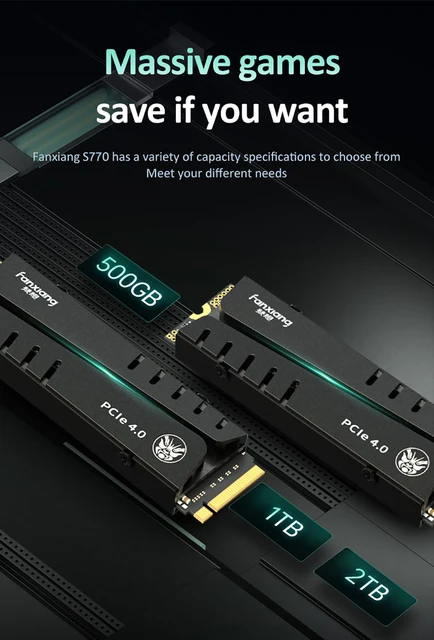 内蔵型SSD Fanxiang S790 M.2 NVMe SSD 4TB Fanxiang S790 M.2 Ssd 1tb 2tb 4tb Up To 7450mb/s Ssd Nvme M2