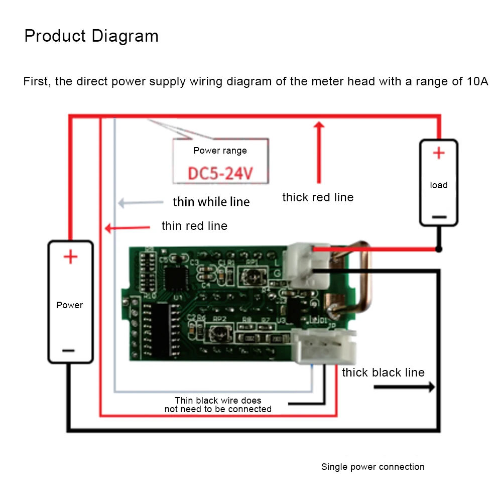 DC 500V 10a digitales Voltmeter einstellbares Voltmeter Ampere meter 0,28 Zoll 4-stelliges rot-blaues LED-Dual-Display-Amp-Voltmeter-Messgerät