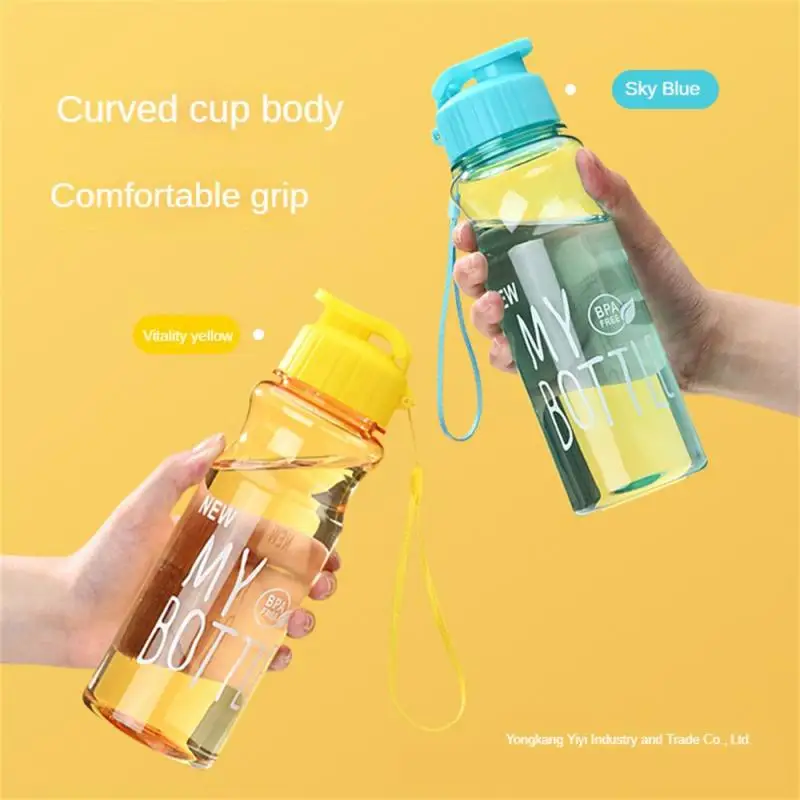 Sports water bottle Transparent Water bottle Portable Sport cup For drinking Kitchen tools 550ML Water bottle For school Gym travel Girl boy