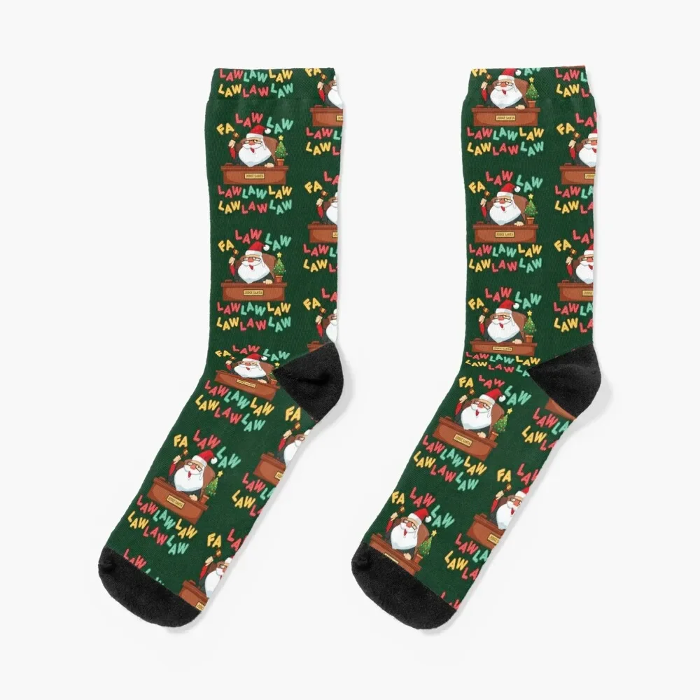 

Funny Lawyer Christmas Santa Fa Law Law Socks Climbing cotton Stockings compression custom sports Socks For Women Men's